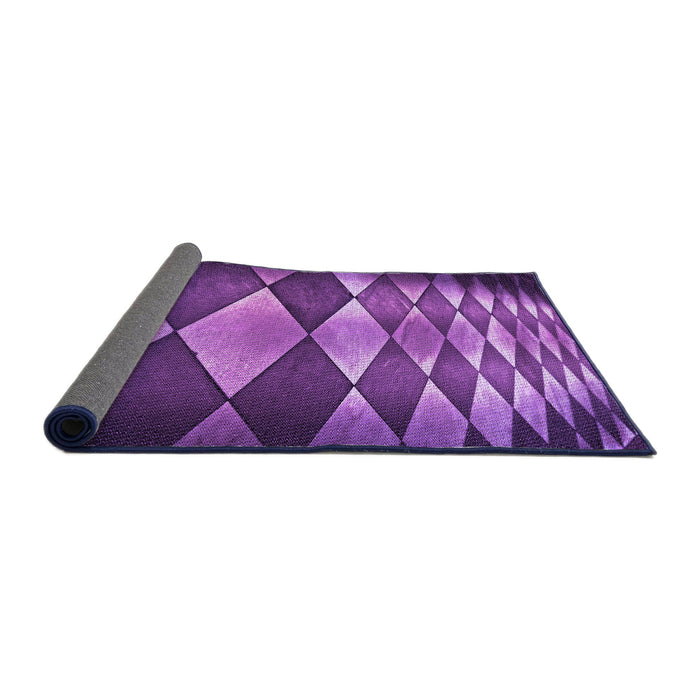 Thickness of Patterned Purple Rug, pat2601pur