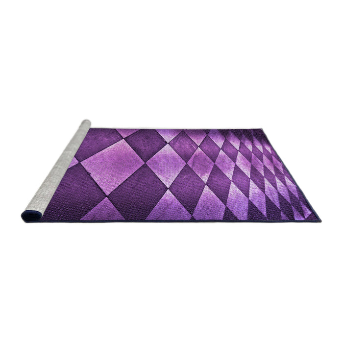Sideview of Machine Washable Transitional Purple Rug, wshpat2601pur