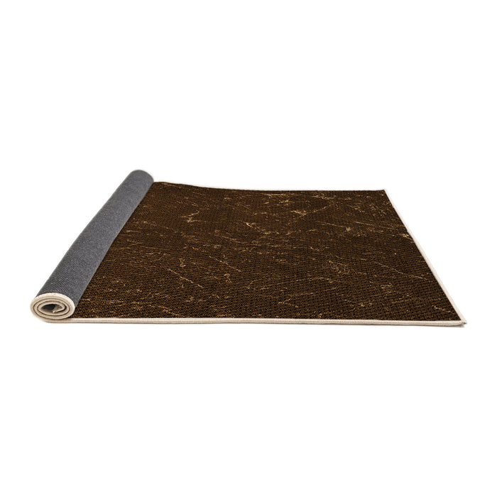Thickness of Patterned Saddle Brown Rug, pat2602org