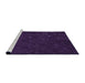 Sideview of Machine Washable Transitional Deep Purple Rug, wshpat2602pur