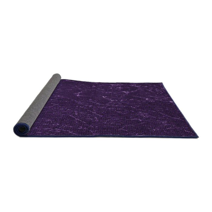 Thickness of Patterned Deep Purple Rug, pat2602pur