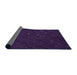 Thickness of Patterned Deep Purple Rug, pat2602pur