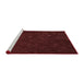 Sideview of Machine Washable Transitional Fire Brick Red Rug, wshpat2602rd