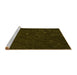 Sideview of Machine Washable Transitional Dark Bronze Brown Rug, wshpat2602yw