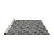 Sideview of Machine Washable Transitional Carbon Gray Rug, wshpat2603gry