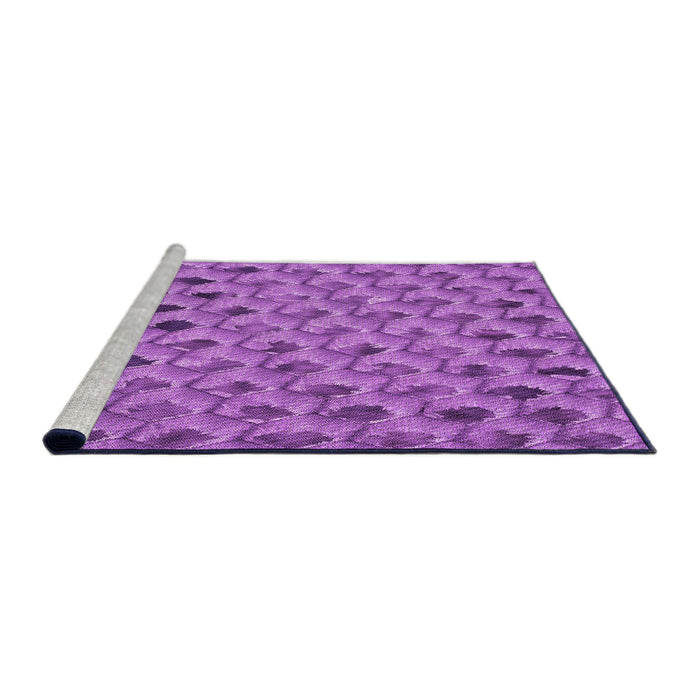 Sideview of Machine Washable Transitional Purple Rug, wshpat2603pur
