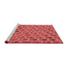 Sideview of Machine Washable Transitional Red Rug, wshpat2603rd