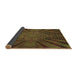 Thickness of Patterned Dark Yellow Green Rug, pat2604brn