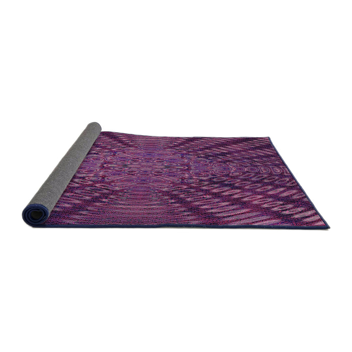 Thickness of Patterned Pink Plum Purple Rug, pat2604pur