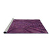 Sideview of Machine Washable Transitional Pink Plum Purple Rug, wshpat2604pur