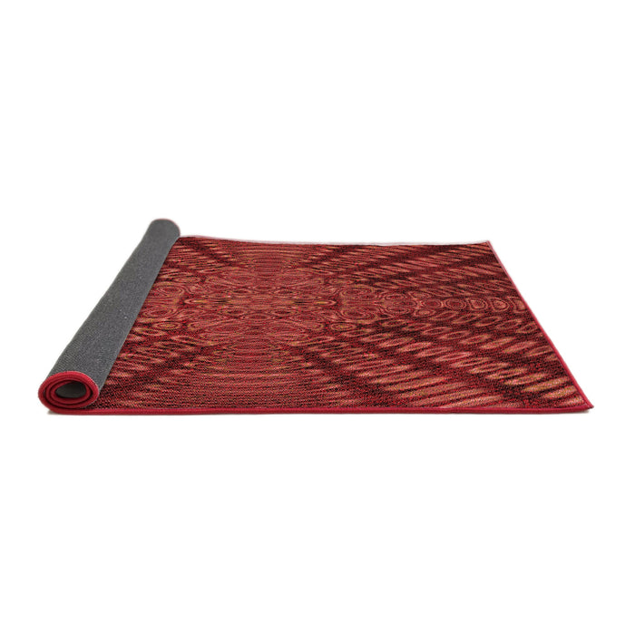 Thickness of Patterned Red Rug, pat2604rd