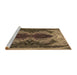 Sideview of Machine Washable Transitional Bronze Brown Rug, wshpat2606brn