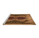 Sideview of Machine Washable Transitional Red Brown Rug, wshpat2606org