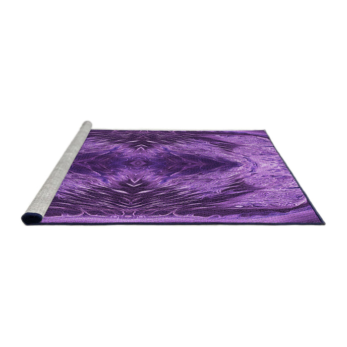 Sideview of Machine Washable Transitional Purple Rug, wshpat2606pur