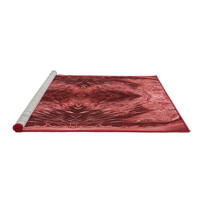 Sideview of Machine Washable Transitional Red Rug, wshpat2606rd