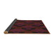 Thickness of Patterned Red Brown Rug, pat2607brn