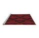 Sideview of Machine Washable Transitional Night Red Rug, wshpat2607org