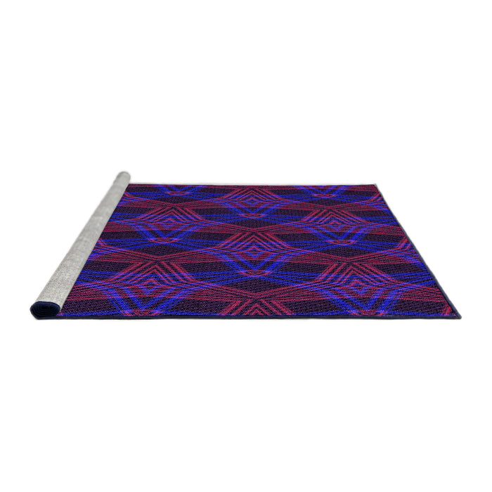 Sideview of Machine Washable Transitional Dark Magenta Purple Rug, wshpat2607pur
