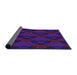 Thickness of Patterned Dark Magenta Purple Rug, pat2607pur