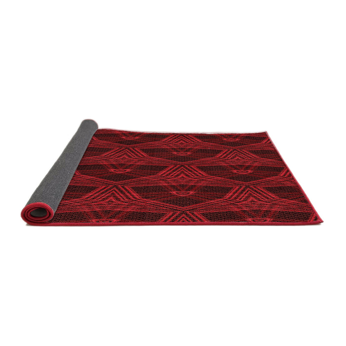 Thickness of Patterned Red Rug, pat2607rd