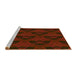 Sideview of Machine Washable Transitional Red Brown Rug, wshpat2607yw