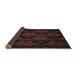 Thickness of Patterned Chocolate Brown Rug, pat2608brn