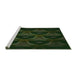 Sideview of Machine Washable Transitional Black Rug, wshpat2608grn