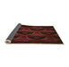 Thickness of Patterned Red Brown Rug, pat2608org