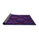 Thickness of Patterned Dark Purple Rug, pat2608pur