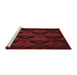 Sideview of Machine Washable Transitional Maroon Red Rug, wshpat2608rd