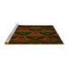 Sideview of Machine Washable Transitional Dark Bronze Brown Rug, wshpat2608yw