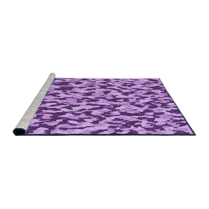 Sideview of Machine Washable Transitional Violet Purple Rug, wshpat2609pur