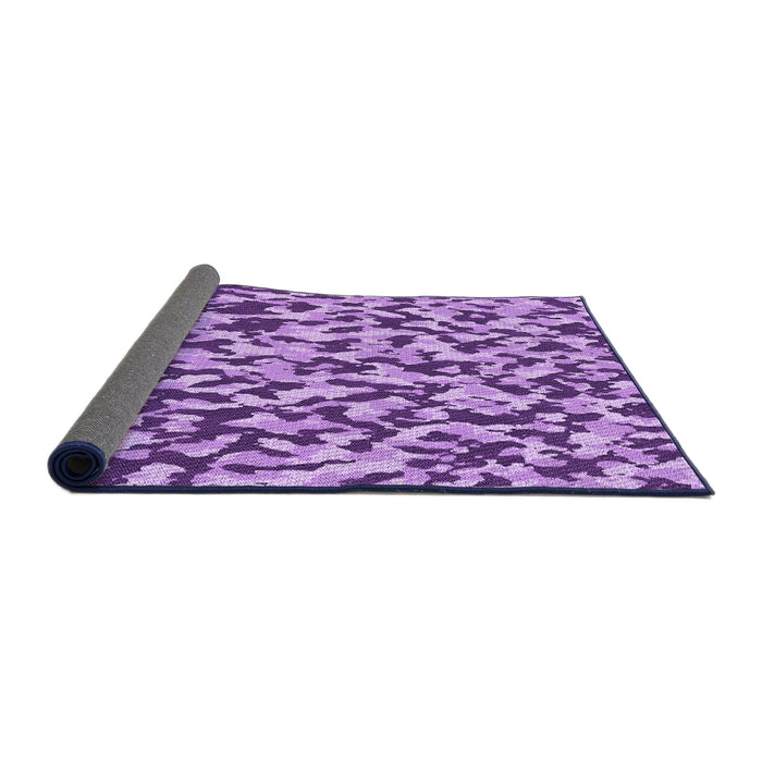 Thickness of Patterned Violet Purple Rug, pat2609pur