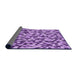 Thickness of Patterned Violet Purple Rug, pat2609pur