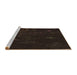 Sideview of Machine Washable Transitional Dark Brown Rug, wshpat261brn