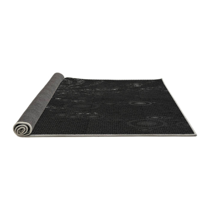 Thickness of Patterned Black Rug, pat261gry
