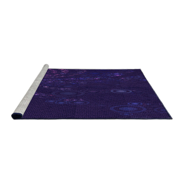 Sideview of Machine Washable Transitional Amethyst Purple Rug, wshpat261pur