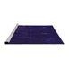 Sideview of Machine Washable Transitional Amethyst Purple Rug, wshpat261pur