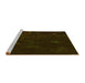 Sideview of Machine Washable Transitional Dark Bronze Brown Rug, wshpat261yw