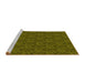 Sideview of Machine Washable Transitional Chocolate Brown Rug, wshpat2610yw