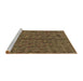 Sideview of Machine Washable Transitional Cinnamon Brown Rug, wshpat2611brn