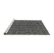 Sideview of Machine Washable Transitional Black Rug, wshpat2611gry