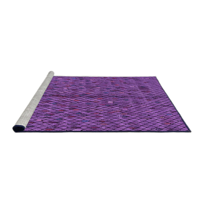 Sideview of Machine Washable Transitional Bright Purple Rug, wshpat2611pur