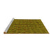 Sideview of Machine Washable Transitional Orange Gold Rug, wshpat2611yw