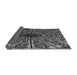 Thickness of Patterned Charcoal Black Rug, pat2612gry