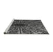 Sideview of Machine Washable Transitional Charcoal Black Rug, wshpat2612gry