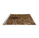 Sideview of Machine Washable Transitional Bronze Brown Rug, wshpat2612org