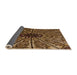 Thickness of Patterned Bronze Brown Rug, pat2612org