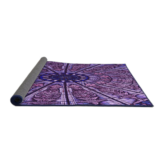 Thickness of Patterned Purple Rug, pat2612pur