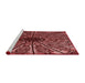 Sideview of Machine Washable Transitional Maroon Red Rug, wshpat2612rd